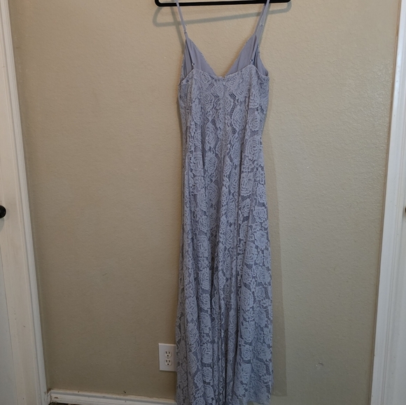 BHLDN x Fame and Partners Charlotte Lace Maxi Dress in Fog 12 - Picture 5 of 9